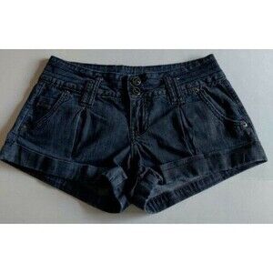 Zco Jeans Premium Denim Womens‎ Shorts Double Button Cuffed Blue Size 7